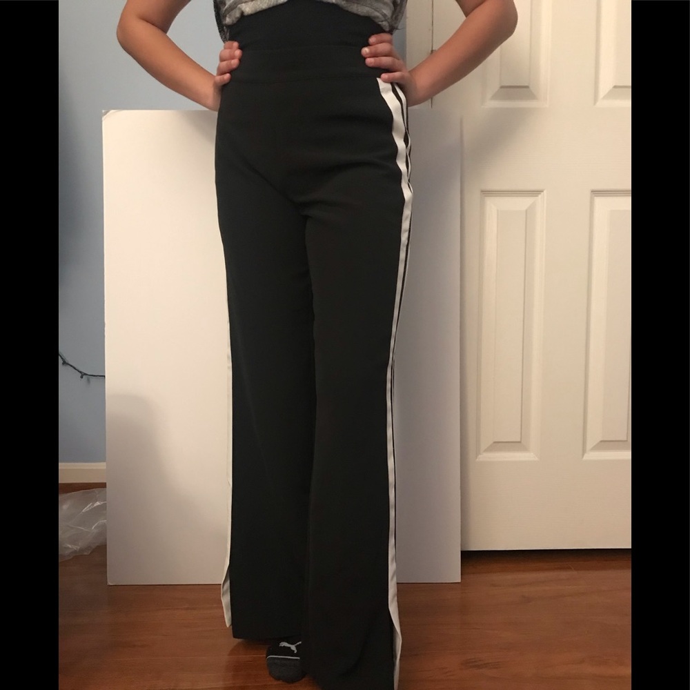 White Striped HIGHWAISTED SLACKS